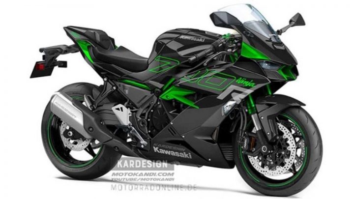 So könnte ein Kawasaki Ninja 700R Motorrad aussehen.