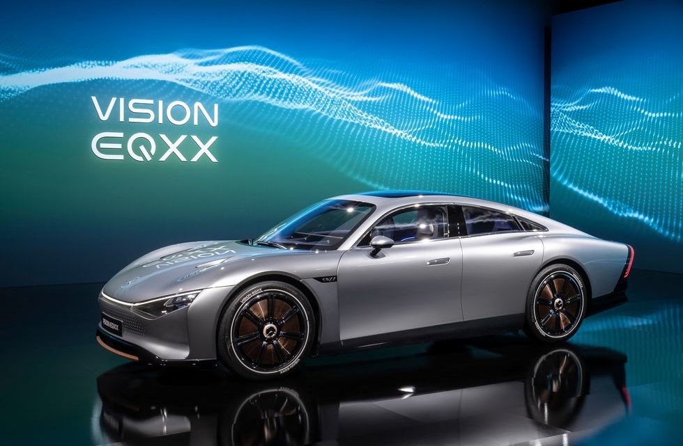 Der Mercedes Vision EQXX hat weniger als 10 kWh/100 km und 95 % Antriebseffizienz verbraucht.